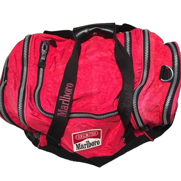 Marlboro Bags Vintage Marlboro Unlimited Red Duffel Bag Poshmark